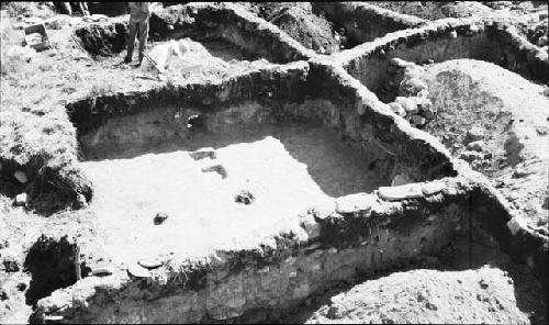 Room 86 WIth Double Fireplace and Ventilator, Adobe Floor