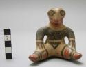 Sitting human figure, pottery