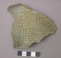 Potsherds, corrugated ware