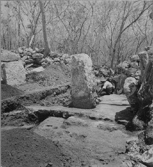 Gate T after excavation