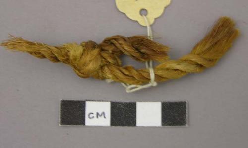 Short pieces of cordage - knots