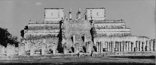 General view of the Temple of Warriors from the west