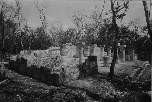 Temple of Xtoloc Cenote in 1925 after repair