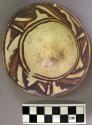 Bowl, polacca polychrome style c. int: linear design; ext: slipped, no design. 4