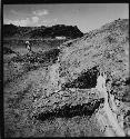 Looking South along East Terraces of Structure 11 as Cleared