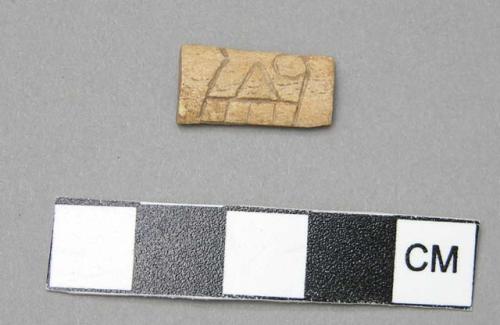 Small piece of incised bone - probably from bead