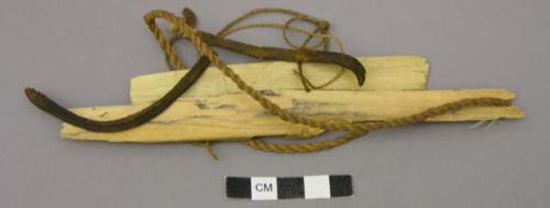 Fragments from spears, bows, arrows