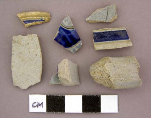 Ceramic, rhenish stoneware, blue sherds