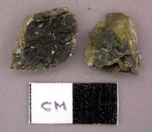 Coal pieces, burnt