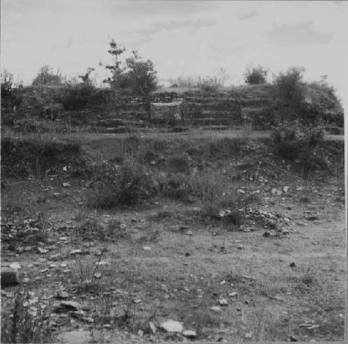 Looking East across Plaza VIII at West Side of Structure 3