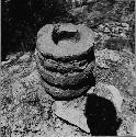 Structure Q159. Stone "spool" from fall in doorway