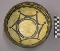 Bowl, polacca polychrome style c. int: curvilinear design; ext: slipped, no desi