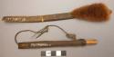 Rat tail tool kit, four pieces: a) bamboo knife 12.5 cm; b) bamboo knife 14.5 cm