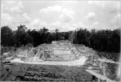 A-V: East side from top A-XVIII.  Construction L forms the N.E. corner