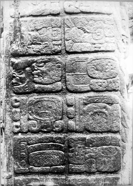 Stela C, west side glyphs (2)