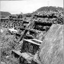 Structure D, Tajin Chico. In foreground, secondary "balustrade" and steps