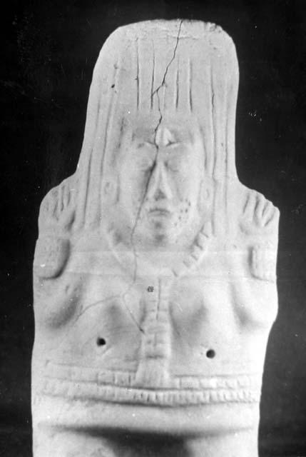 Ceramic? figurine, standing female, wide. 0.7, III, 12-Bis