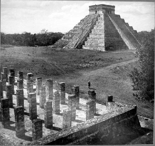 A-C Aquilas (2D3) and Castillo. Eagle platform and Castillo. B - N.W.