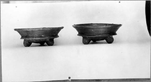 Black tripod bowls. For description & sketch, see catalogue cards