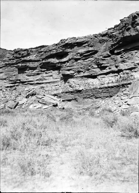 Granaries at the mouth of Barrier Canyon