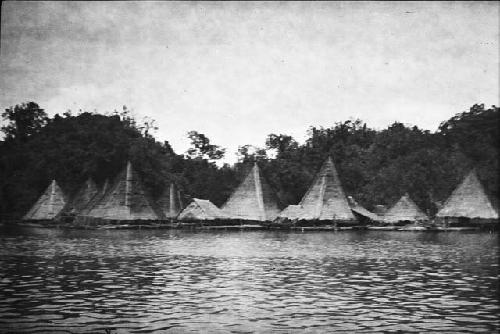 Triangular homes along river