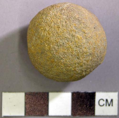 Sandstone pebble--game stone?