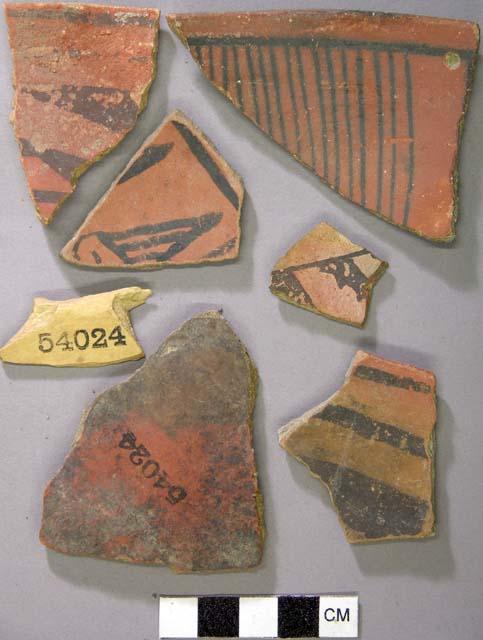 Sherds (black on red)