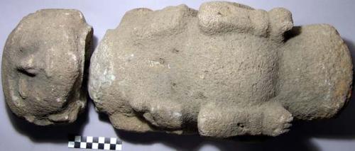 Head fragment of stone figurine