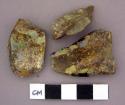 Glass, brown bottle glass, thick fragments