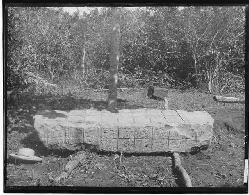 Sculpture with glyphs