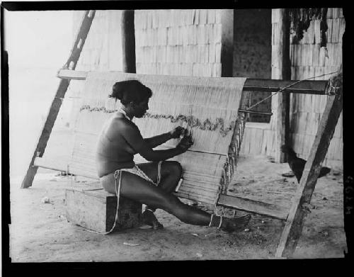 Girl Weaving