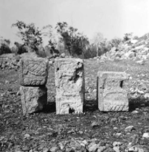 5C7. Fragments of jambs of Temple of the Owls.