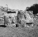 5C15. Sculptured stones found at position 19 on sketch map SW portion of plaza