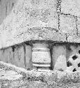 Decorated podium at SE corner of Temple of Three Lintels, Str. 7B3
