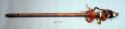 Sacred flute (female one of a pair) - bamboo; decorated with +