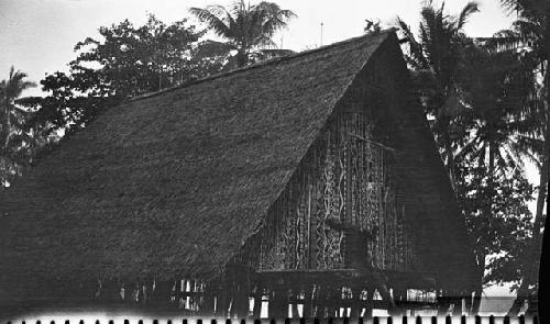 Painted temple on stilts