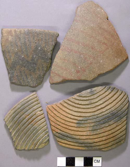 Sweetwater red on gray potsherds