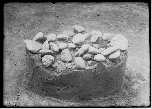 Madisonville cemetery, Trench D, hearth/pile of stones