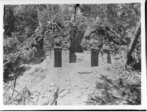 Group II, ruin B - entrance to room 1, masonry removed