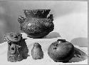 Pottery figurines and vessels