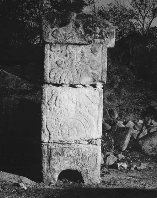 Temple of the Owls. North side of west column. 49 cm. in width.