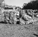 5C15. Sculptured stones found at position 19 on sketch map SW portion of plaza