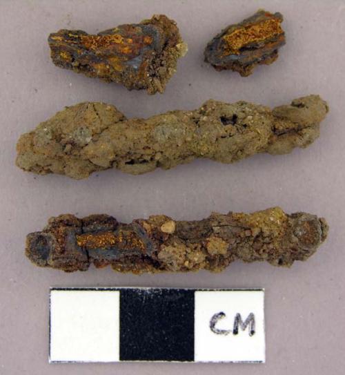 Metal, nails and nail fragments, heavily corroded