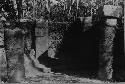 Excavation entrance to east chamber at Temple of Xtoloc Cenote in 1925