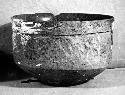 Ceramic bowl, rounded base, banded rim