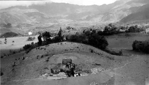 Showing excavation in west side Mound 2.