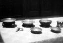 7 pottery vessels