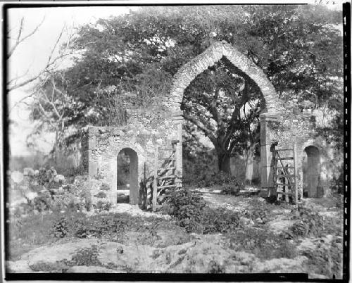 Arched gateway to Hacienda.