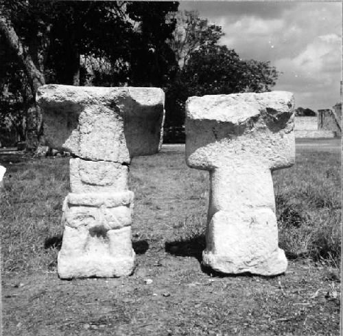 3D10. Atlanteans stored at Officina. The left is 62cm tall and the right is 58cm