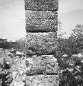 High Priest's Grave.  Glyphic inscription on East face of column